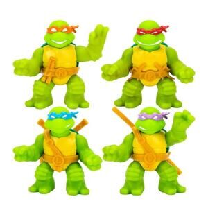🔥Heroes of Goo Jit Zu Teenage Mutant Ninja Turtles 4 Pl Stretchy Figures 4.2"🔥